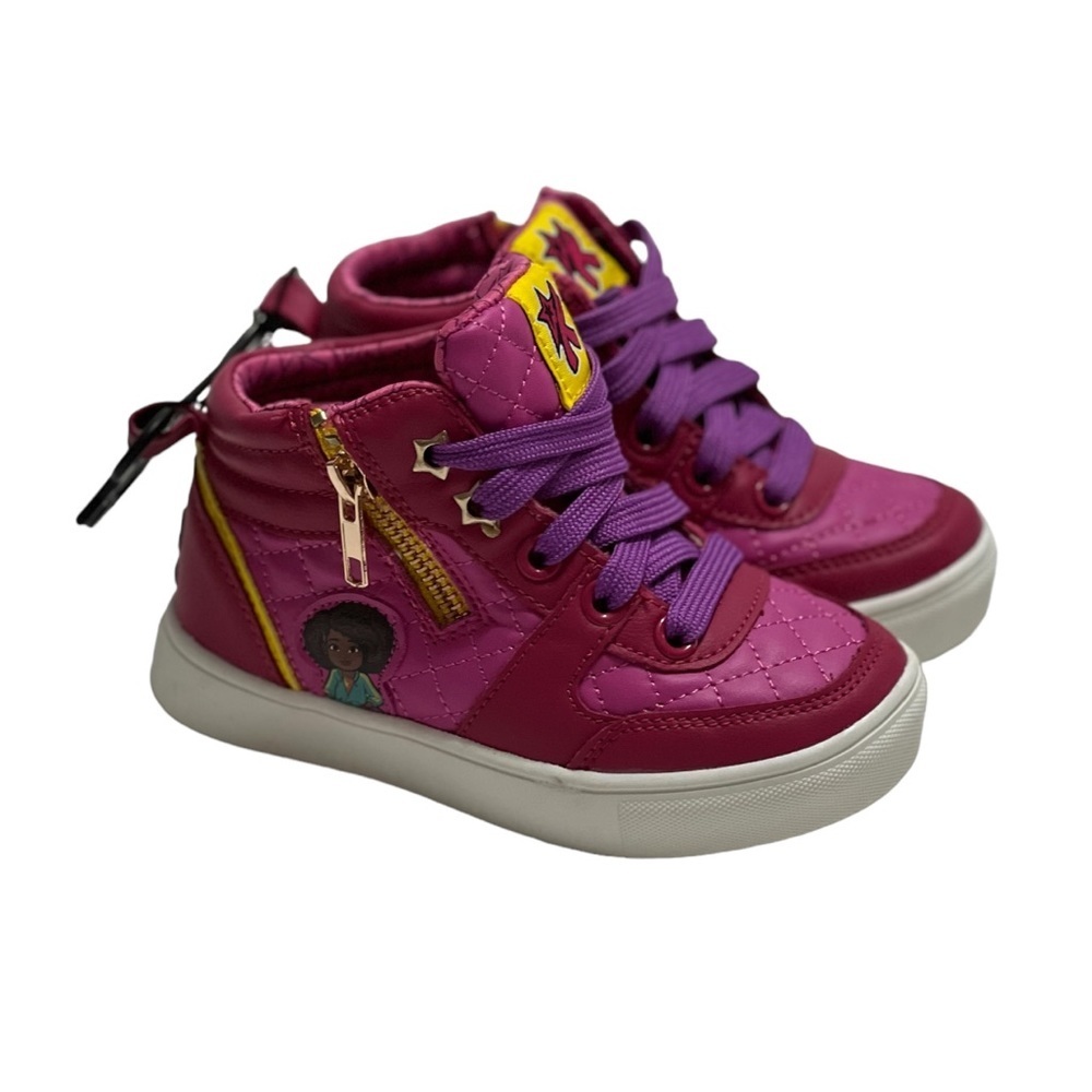 Karma’s World High Top Sneakers Little / Big Girls Size 11 Pink Fuchsia shoes